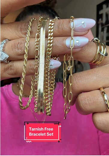 Tarnish-Free Stackable Bracelet Set for Trendy Looks