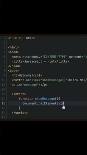 HTML + JavaScript for Beginners 🚀 | Magic Button Project #Shorts