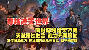 人在遮天世界，同时穿越诸天万界。 天赋悟性融合，战力无限叠加。 五倍同级战力，你说我只是凡体而已，我不挑你理。