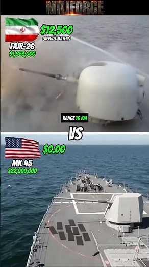 Iranian FAJR-26 VS American Mark 45 Naval Guns Comparison | Comparison between Owner of PG and USA