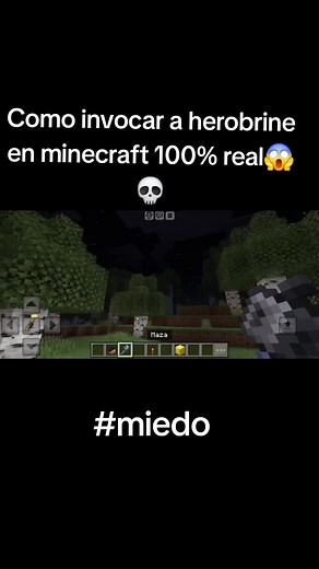 Como invocar a herobrine en minecraft😱😱💀 100 real no fake