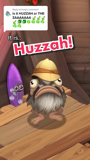 Replying to @fwog For the last time... It is HUZZAH 😭😭😭 the mystery is over! 🙌 #mysingingmonster #msm #gaming #huzzah