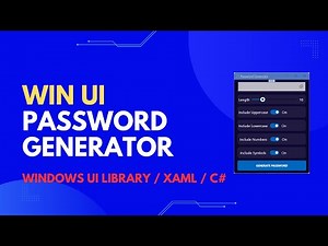 Creating a Password Generator with WinUI: Development with XAML and C#