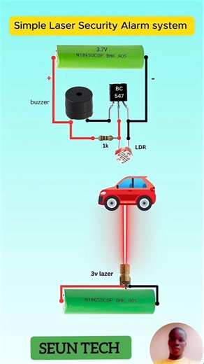 How to Make a Laser Security Alarm System at Home (Easy DIY Tutorial) | #Shorts