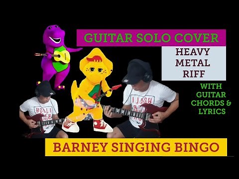 barney rock and roll singing bingo #guitarsolo #guitarcover