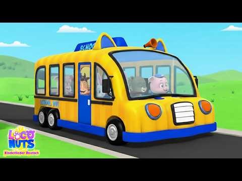 Die Räder vom Bus | Lustiges Kinderlied und Mitsinglieder auf Deutsch