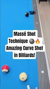 Massé Shot Technique 🎱🔥 Amazing Curve Shot in Billiards!#shorts #8ballpool #billiards