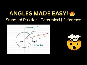 Standard Position Angle, Coterminal & Reference Angles -Trigonometry- STEP-BY-STEP- Pre-Calculus 11