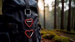 4 Pcs Red Heart Shape Carabiners Keychain Clips Snap Hook Key Ring for Camping Accessories Backpack Water Bottle Aluminum Alloy Accessory and Keychain Carabiners, Accessories