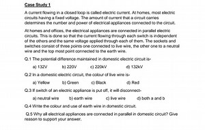 Case Study 1 A current flowing in a closed loop is called elect... | Filo