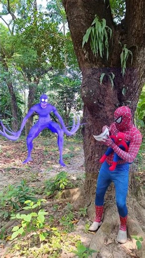 Spiderman blue alien deke mask porlo#youtube #viral #shorts