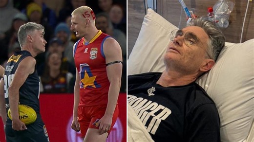 Dave Hughes hospitalised after charity footy match