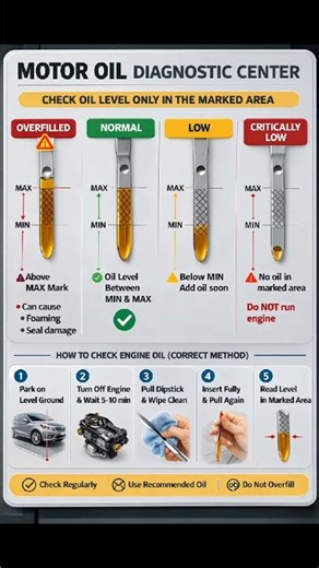 How to Check Engine Oil Level Correctly | Professional Dipstick Guide.