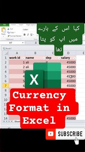 How to apply currency format in excel #excel #exceltips #shorts #shortsfeed