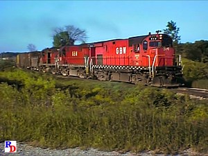 A bunch of Alco power works on the Green Bay & Western lines. The railroad was absorbed into the Wisconsin Central in 1993 and is now just another line owned by Canadian National. From the JPM show "Railfanning the Upper Great Lakes, Part 1" https://rfd.video/GreatLakes1 | Railfan Depot