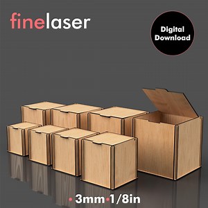 Flip Top Box SVG Laser Cutting Files: Glowforge, DXF, PDF (digital Download) - Etsy