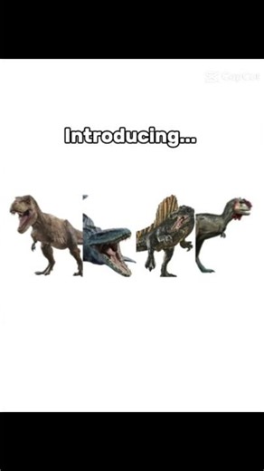 rexy and mosasaurus and spinosaurus and majungasaurus singing