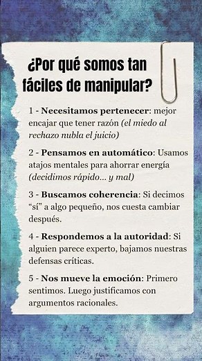 Las 5 señales de que te están manipulando #psicología #autoayuda