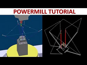 PowerMill Tutorial #108 | How to Milling Multiaxis Toolpath - Post NC Code with 5 Axis Table/Table