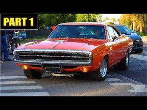 INSANE Muscle Cars Arriving to a Car Meet - Vantaa Cruising 9/2020 PART 1