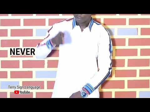 Sign Language sign for "NEVER" ( ASL )