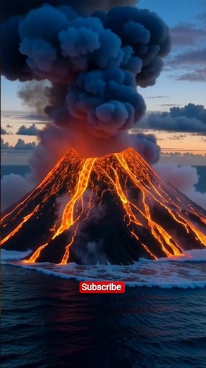 Ultra-HD Volcano Eruption in Ocean & River | Cinematic 8K Disaster Scene