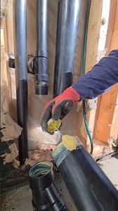 Fixing a Leaking Plumbing Stack #plumbing #plumber #repair #shorts #leak