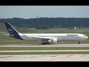 Lufthansa A330-300 landing, DTW