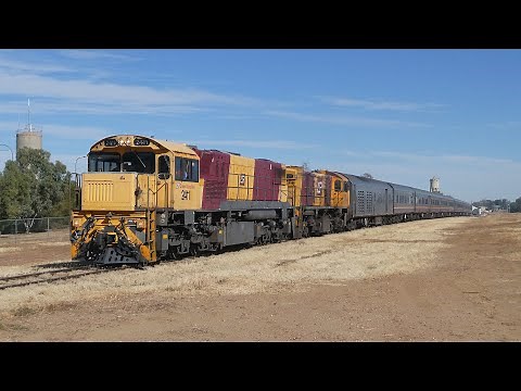 Queensland Rail's Spirit of the Outback Train at Longreach and Barcaldine.