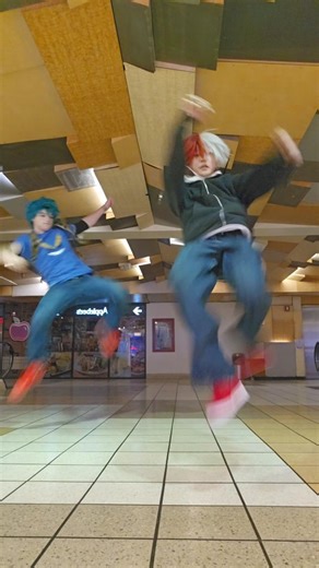 Jacob🤍🖤 on Instagram: "Going beyond! 🟢⚪️🔴Deku and todoroki dancing @ryancosplays8 #mha #deku #dekudancing #fyp #todoroki"