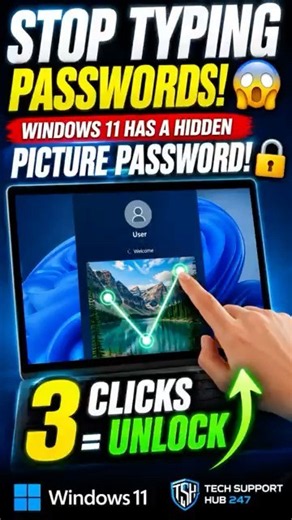 STOP Typing Passwords! 😳 Windows 11 Has a Hidden Picture Password 🔐
