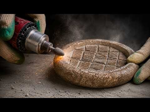Turning River Rock Into a Luxury Eternal Stone Bowl. DIY Stone Carving
