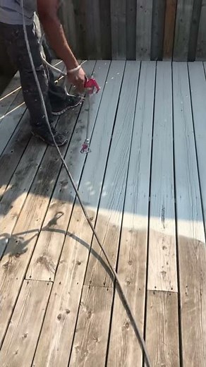 How to spray on deck | spray painting deck