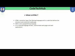 What is HTML | HTML Tutorial for Beginners | codeTechHub