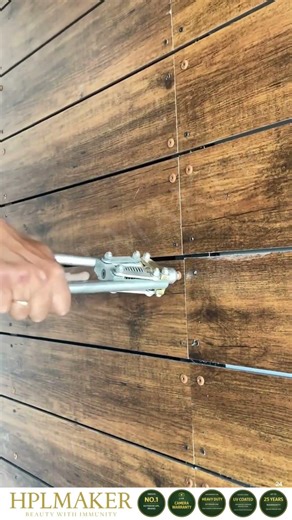 Rivet on HPL by hand gun | HPL sheets Installation | HPLMAKER HPL SHEET #hplsheet