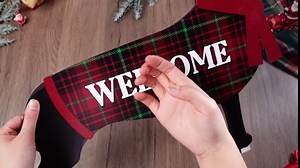 Christmas Wooden Standing Front Door Porch Sign Snowman Welcome Sign Dachshund Standing Vintage Christmas Welcome Sign Decor for Home Front Door Farm Yard Sign(Dog)