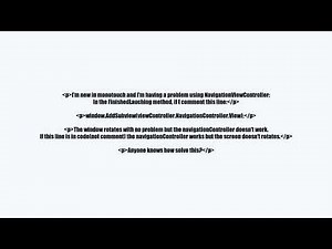 monotouch rotate and navigationViewController