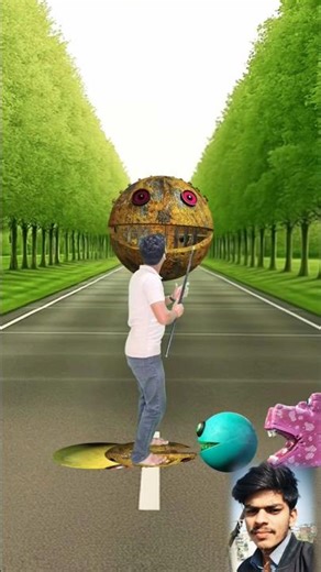 I Jump Rotating Ball Pac-Man To Pac-Man Magic Vfx Video #shorts​ ##youtubeshorts​