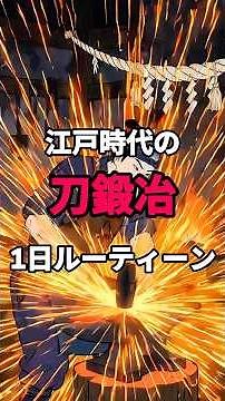 江戸時代の刀鍛冶、1日ルーティン。一本の刀に鋼の層が三万枚・焼き入れは一発勝負・泰平の世で刀は武士の魂【歴史雑学】 #歴史 #江戸時代 #雑学