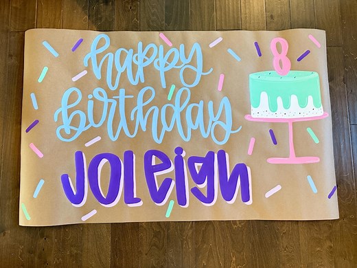 Hand-painted Custom Birthday Banner: Party Decoration - Etsy