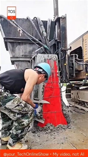 SLIPFORM POWER 🏗️ perfect concrete shaping ⚙️🔥 #skills #crafts #shorts