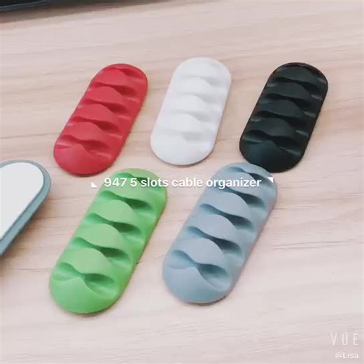Silicone Cable Clips Black Color Adhesive Cable Clamps Cable Management Cord Organizer Wire Holder Organized