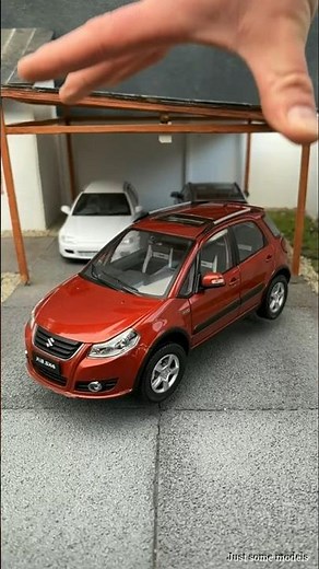 1:18 slow motion suspension test of Suzuki SX4 1.6 VVT 2007 model car