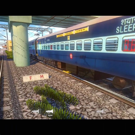 track Sound ICF Train depart railway simulator india game #expresstrain #railwaytrain
