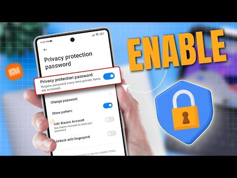 How To Set Privacy Protection Password on Xiaomi Phones | Set App Lock on MIUI Settings