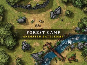 Animated Forest Camp Battlemap: Dnd 5e, VTT (digital Map) - Etsy