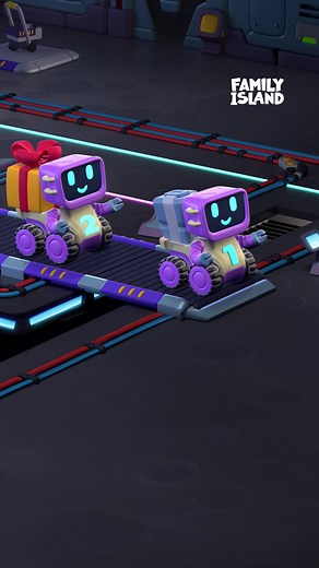 With the holidays coming up, we don’t know how these bots will ever make all the orders! But can you SPOT THE BOT🤖 carrying an extra-special gift? 🎁Drop your answer and Support ID for a chance to win 1,000 ENERGY!⚡ #familyislandgame #cyberweek