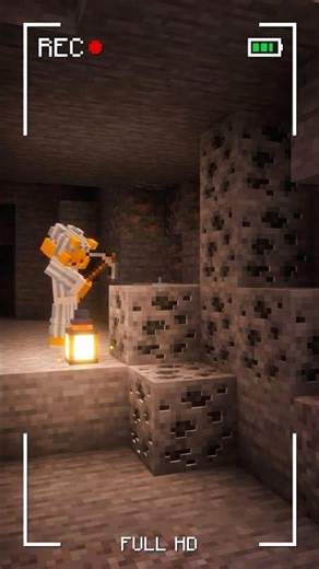 Cave diving for coal and iron on day one #minecraft #survival #asmr