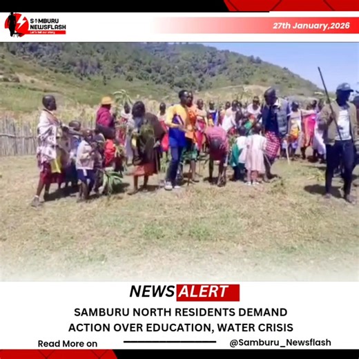 RESIDENTS of Sunoni community in Samburu North have staged a protest over what they term as prolonged neglect by the County Government, citing lack of basic services that continue to affect their daily lives. The community decried the absence of ECD classrooms and trained teachers, forcing young children to learn under poor conditions or stay at home. They also raised concerns over acute water shortages and a road network that is nearly impassable, especially during rainy seasons. Protesters cal