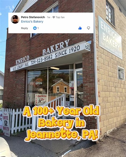 Enrico's Bakery Jeannette PA: cream puff, cinnamon roll & apple tart